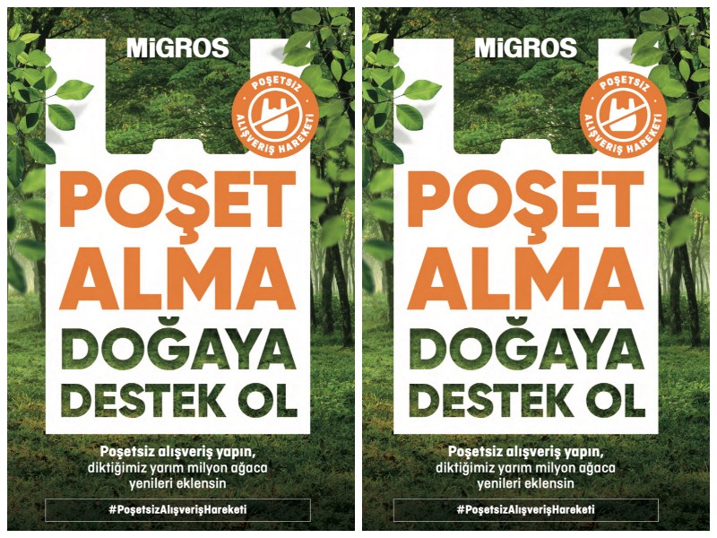 Migros’da poşetsiz alışveriş