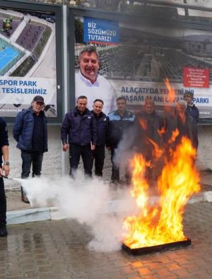 Zabıta personeline yangın güvenlik eğitimi verildi