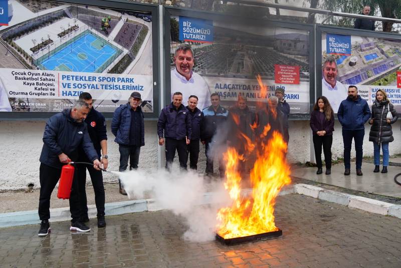 Zabıta personeline yangın güvenlik eğitimi verildi