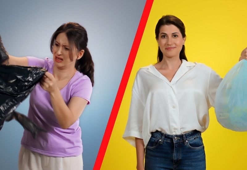 Çöp torbalarını karşılaştırdı!