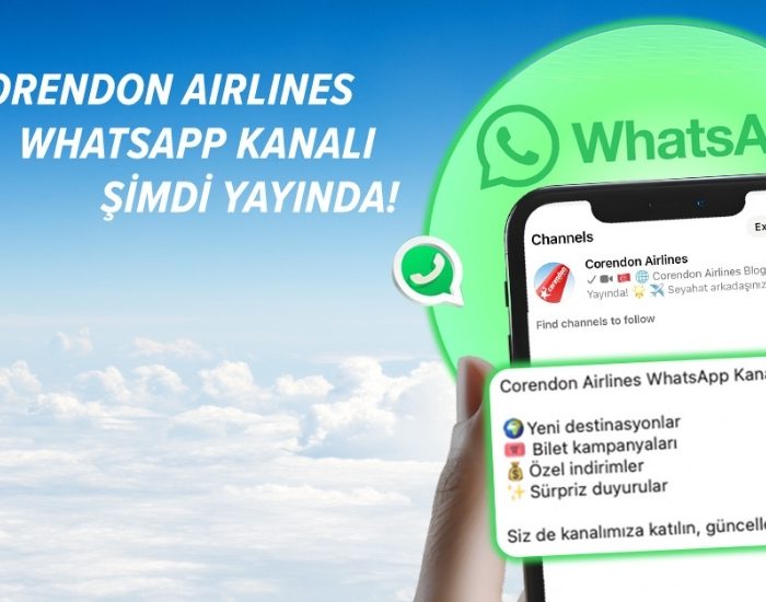 Corendon Airlines’ın WhatsApp kanalı ile fırsatlar cepte