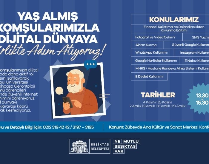 65 Yaş Üstü Komşulara Dijital Okuryazarlık Eğitimi