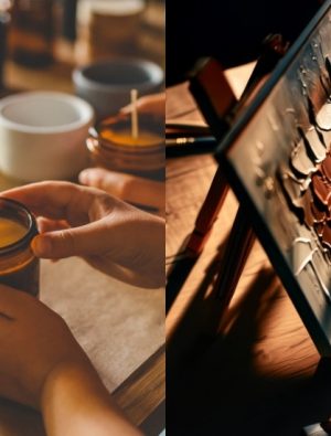 Kışın en keyifli etkinlikleri: Dokulu tablo ve mum tasarımı