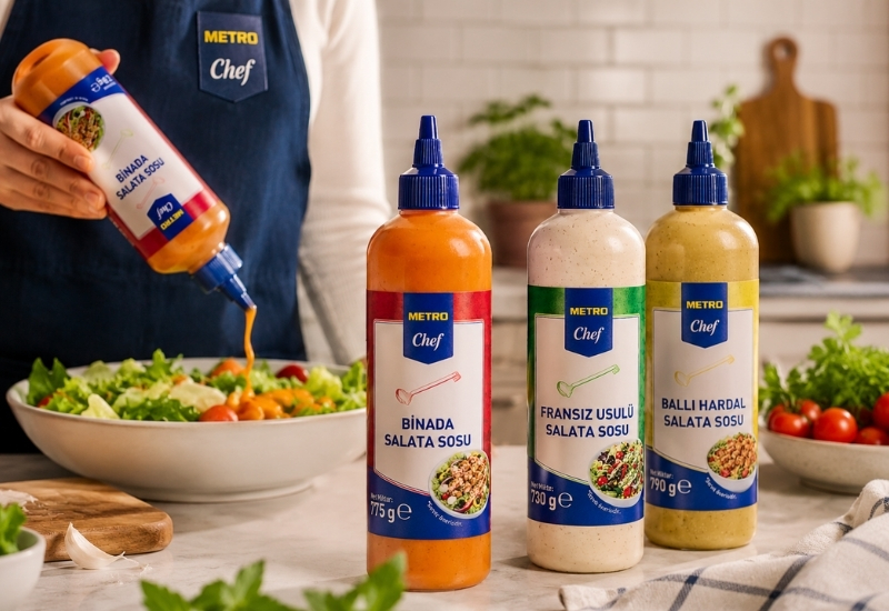 Metro Chef’ten 3 Yeni Salata Sosu Raflarda